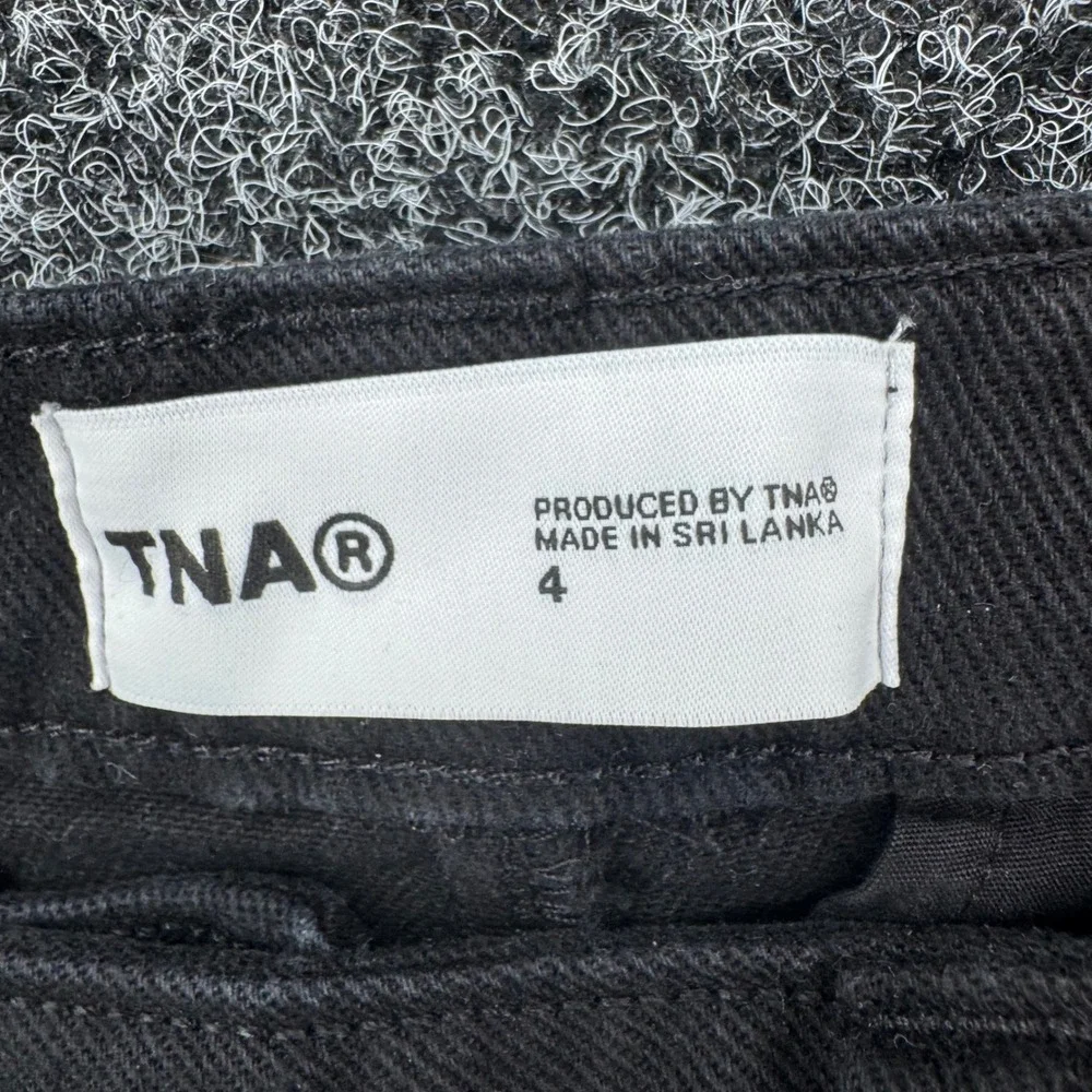 TNA Aritzia Black Cotton Wide Leg Cargo Pants Size 4 100729 SP23 Utility